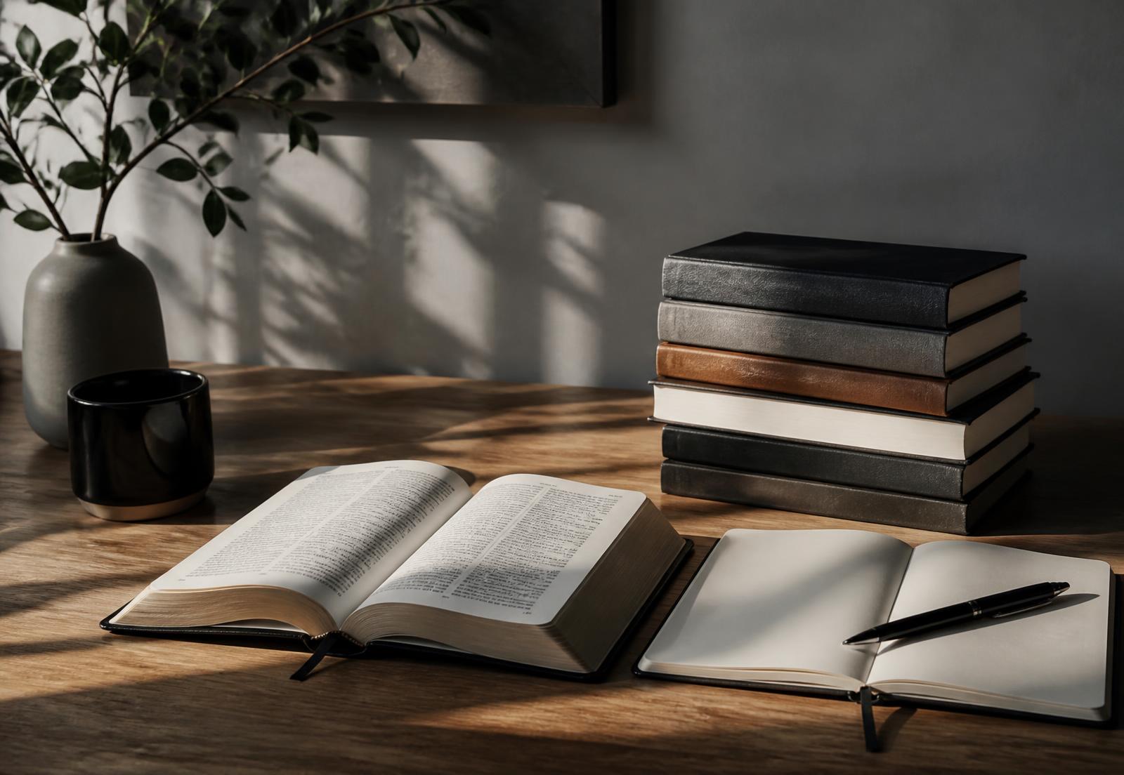 Livros da AECEP dispostos sobre uma mesa